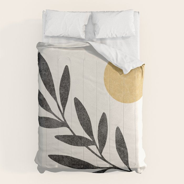 Leaf Sun 1 - Gold Black Comforter Gallery Image 1