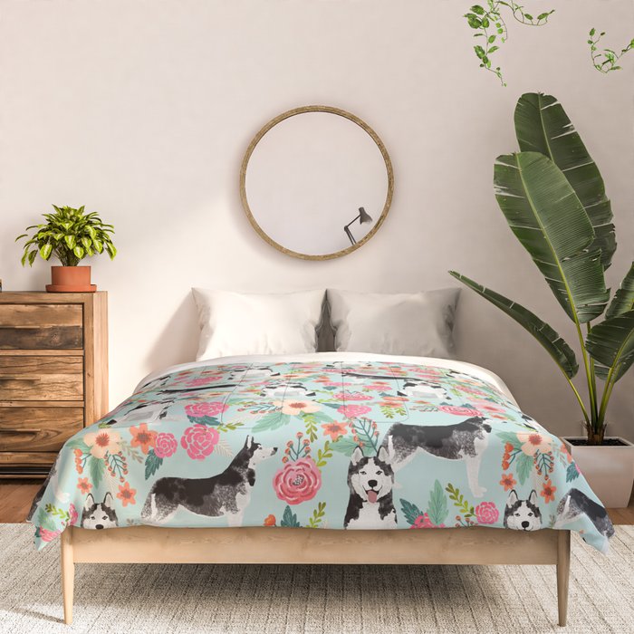 Husky dog breed must have gifts for dog person husky owner presents Comforter Gallery Image 3