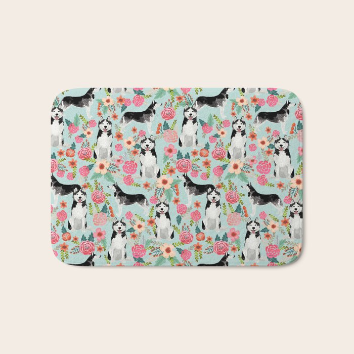 Husky dog breed must have gifts for dog person husky owner presents Bath Mat Gallery Image 1