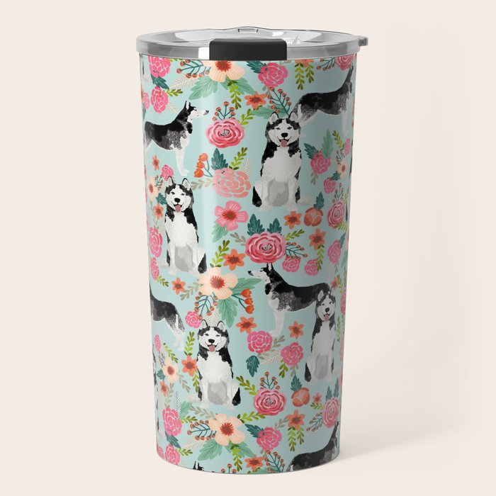 Husky dog breed must have gifts for dog person husky owner presents Travel Mug Gallery Image 1