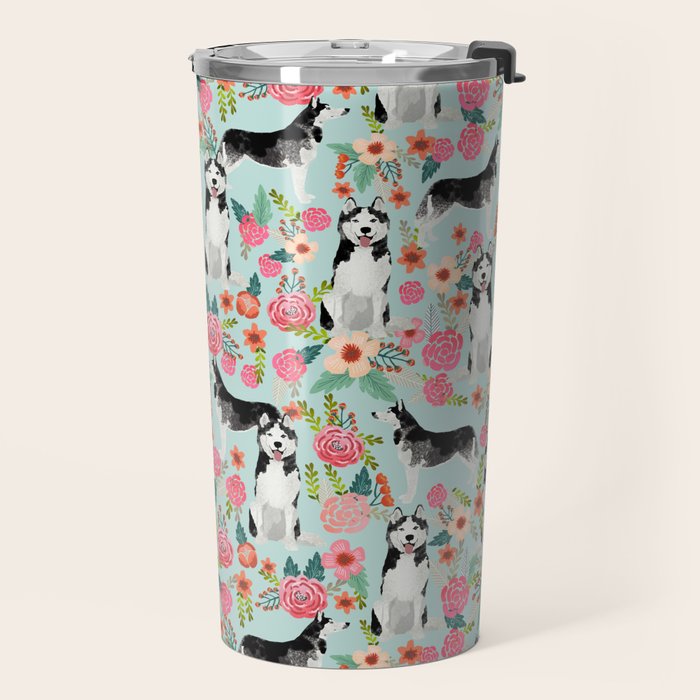 Husky dog breed must have gifts for dog person husky owner presents Travel Mug Gallery Image 2