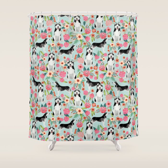 Husky dog breed must have gifts for dog person husky owner presents Shower Curtain Gallery Image 1