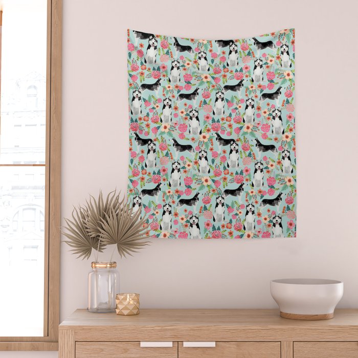 Husky dog breed must have gifts for dog person husky owner presents Wall Tapestry Gallery Image 2