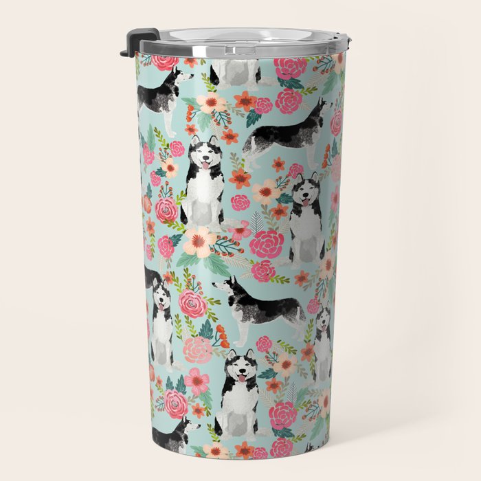 Husky dog breed must have gifts for dog person husky owner presents Travel Mug Gallery Image 3
