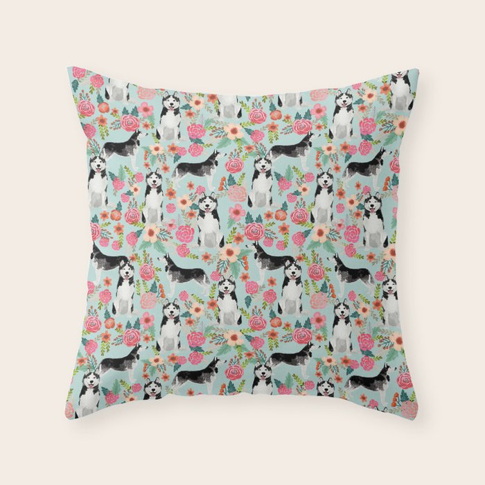 Husky dog breed must have gifts for dog person husky owner presents Throw Pillow Gallery Image 6