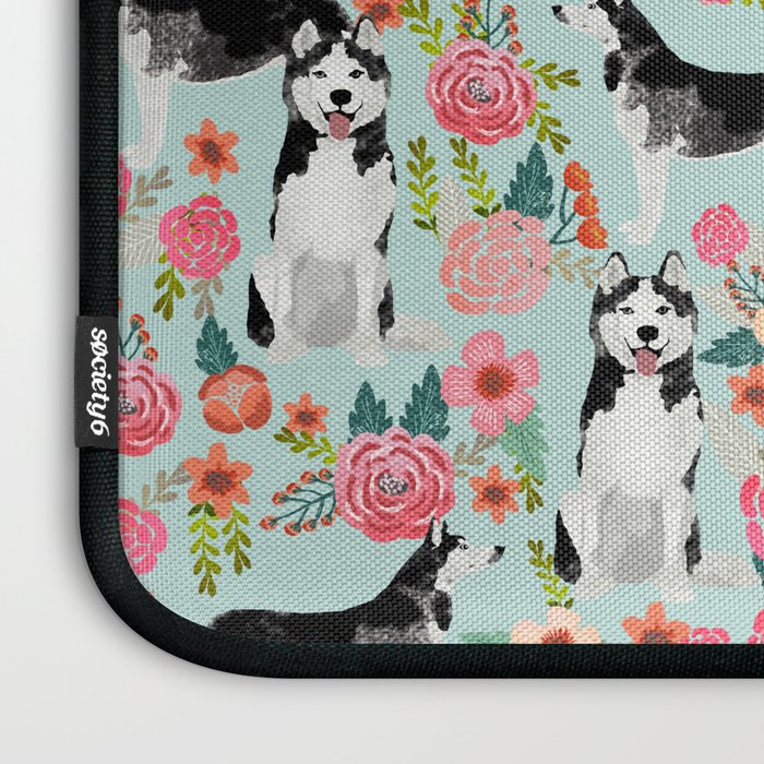 Husky dog breed must have gifts for dog person husky owner presents Laptop Sleeve Gallery Image 3