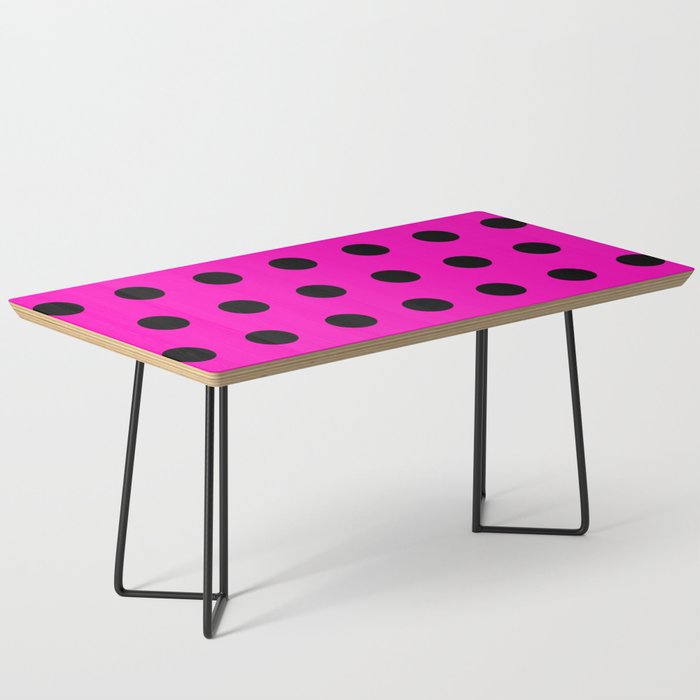 Hot Pink and Black Polka Dots Coffee Table Gallery Image 1