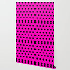 Hot Pink and Black Polka Dots Wallpaper Gallery Image 2