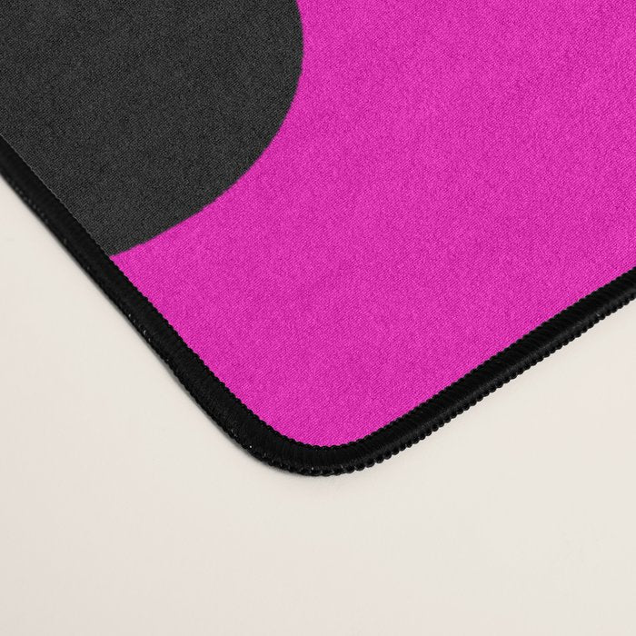 Hot Pink and Black Polka Dots Desk Mat Gallery Image 4
