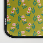 Pink Daisy Pattern - Green Laptop Sleeve Gallery Image 3