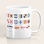 Maritime Nautical Signal Flags Chart - White Coffee Mug Gallery Image 1