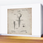 Golf Tee Patent - Golfing Tee Art - Antique Wall Mural Gallery Image 2