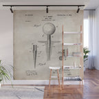 Golf Tee Patent - Golfing Tee Art - Antique Wall Mural Gallery Image 1