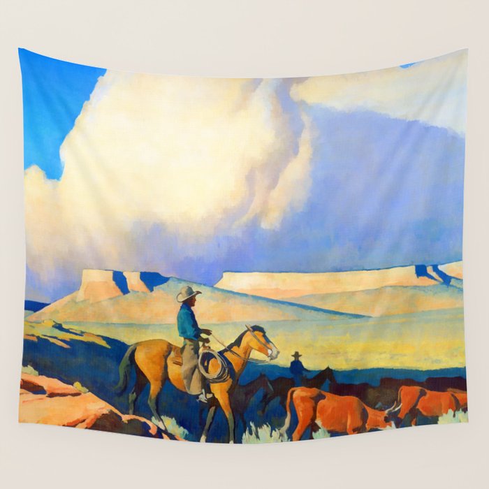 Maynard Dixon Open Range II Wall Tapestry Gallery Image 1