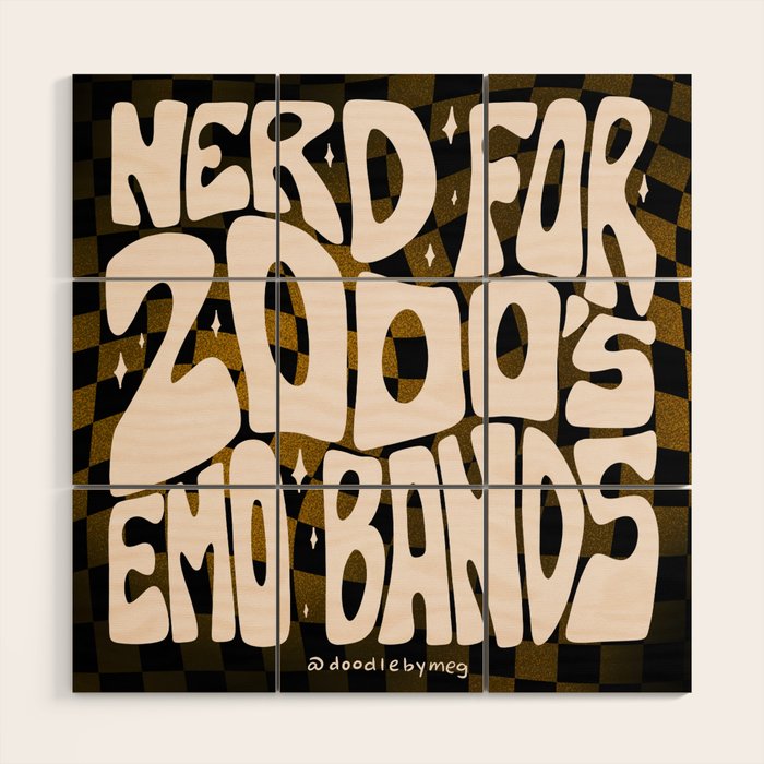 Nerd for the 2000's Emo Bands Wood Wall Art Gallery Image 1