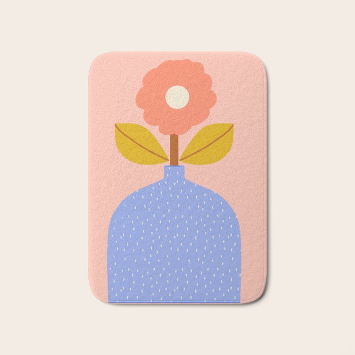 Modern Vase - Peach Bath Mat Gallery Image 1