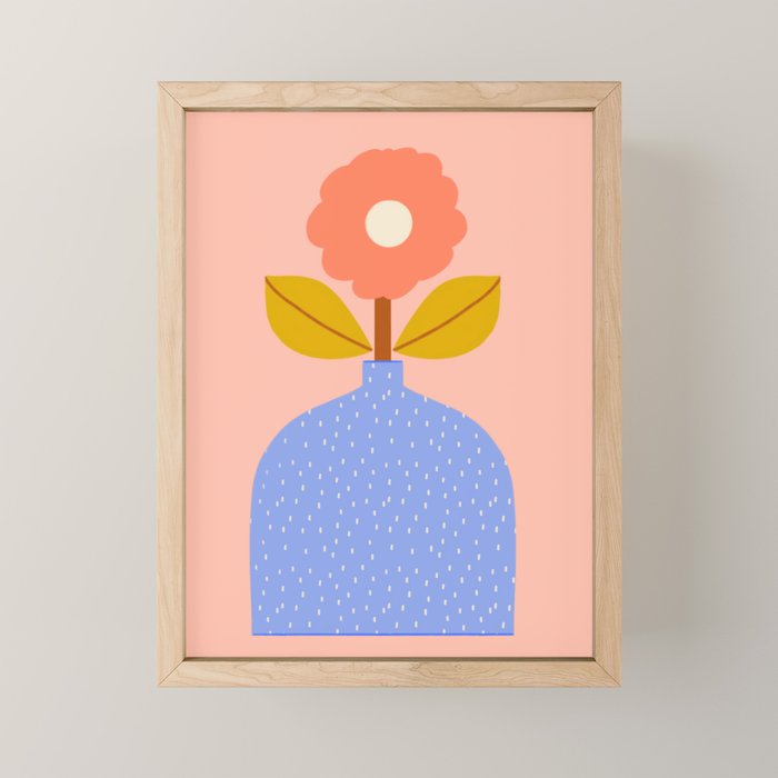 Modern Vase - Peach Mini Art Print Gallery Image 1