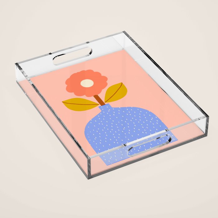Modern Vase - Peach Acrylic Tray Gallery Image 1