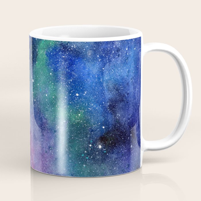 Colorful Galaxy Space Watercolor Coffee Mug Gallery Image 1