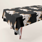 Space Cowboy - Black, white & camel Tablecloth Gallery Image 1