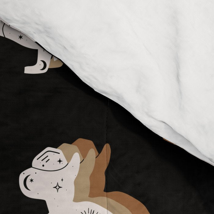 Space Cowboy - Black, white & camel Comforter Gallery Image 4