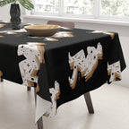 Space Cowboy - Black, white & camel Tablecloth Gallery Image 3