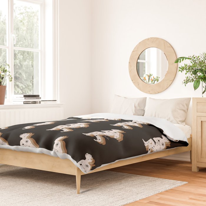 Space Cowboy - Black, white & camel Duvet Cover Gallery Image 2