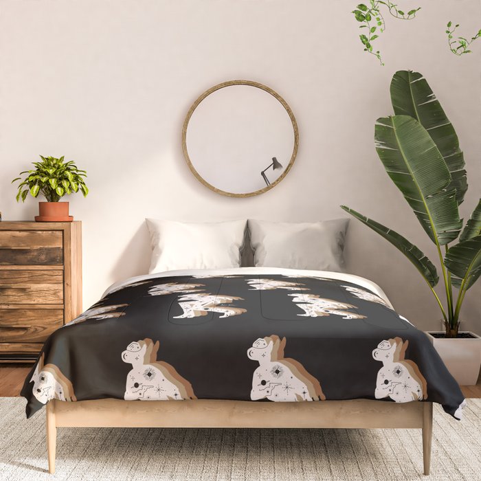Space Cowboy - Black, white & camel Comforter Gallery Image 3