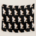 Space Cowboy - Black, white & camel Wall Tapestry Gallery Image 4