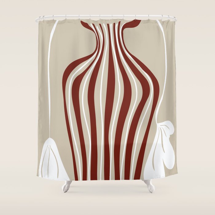 Minimalistic Vase 6 Shower Curtain Gallery Image 1