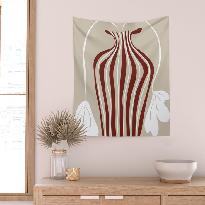 Minimalistic Vase 6 Wall Tapestry Gallery Image 2