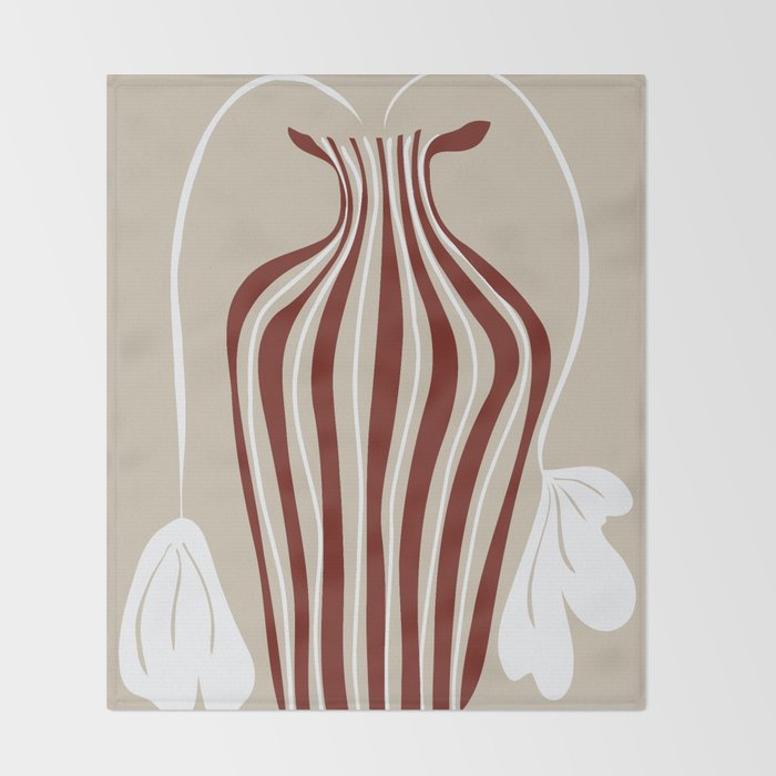 Minimalistic Vase 6 Throw Blanket Gallery Image 2