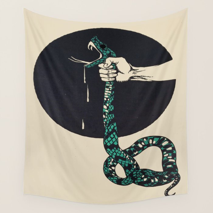 The strangling of a poisonous snake, representing the crushing colour lithograph G. Dorival 1918 Wall Tapestry Gallery Image 4