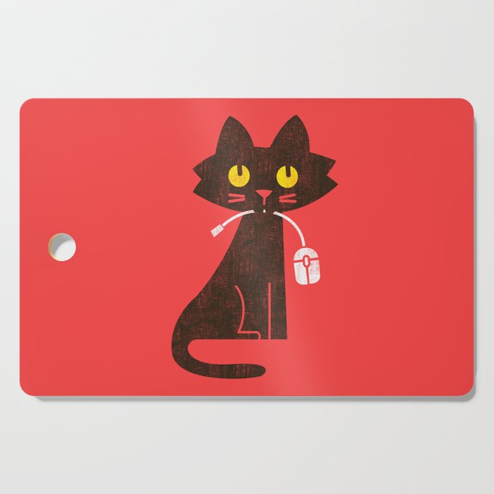 Fitz - Hungry hungry cat (and unfortunate mouse) Cutting Board Gallery Image 1