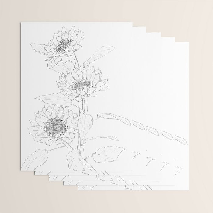 Sunflower Line Sami Wrapping Paper Gallery Image 3