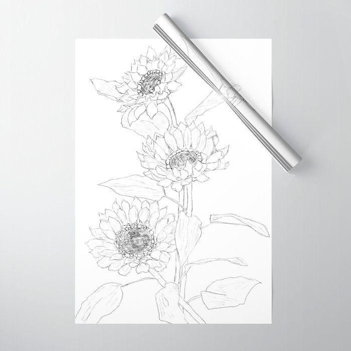 Sunflower Line Sami Wrapping Paper Gallery Image 1