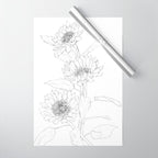 Sunflower Line Sami Wrapping Paper Gallery Image 1