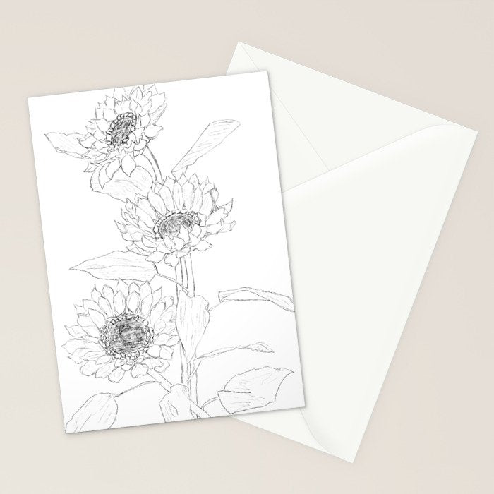 Sunflower Line Sami Stationery Card Gallery Image 2