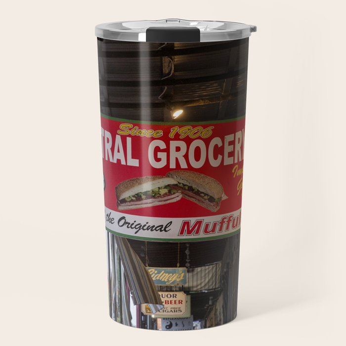 New Orleans Central Grocery x New Orleans French Quarter Photography Travel Mug Gallery Image 1