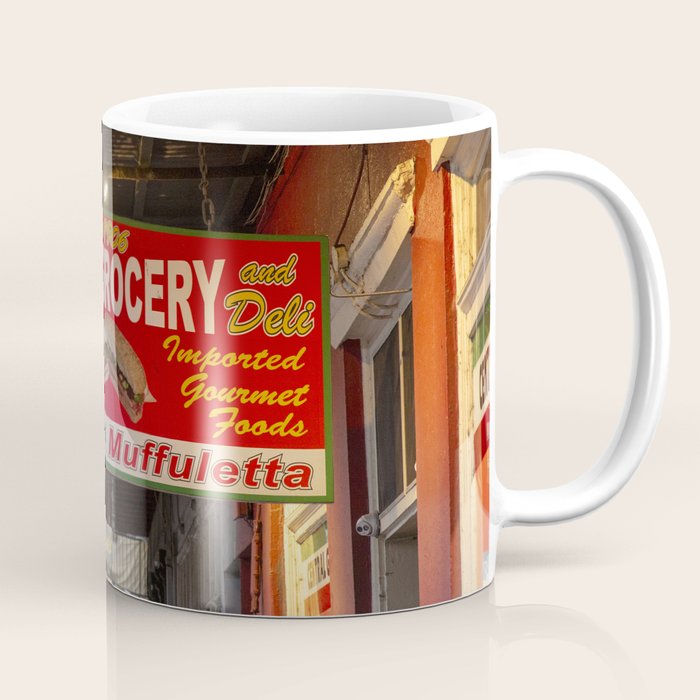 New Orleans Central Grocery x New Orleans French Quarter Photography Coffee Mug Gallery Image 1