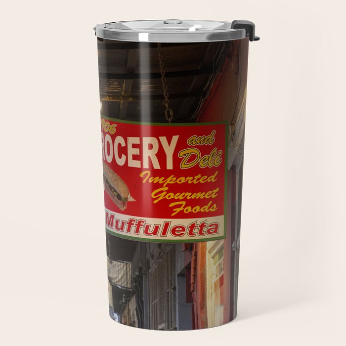 New Orleans Central Grocery x New Orleans French Quarter Photography Travel Mug Gallery Image 2