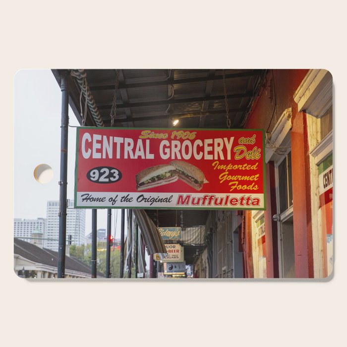 New Orleans Central Grocery x New Orleans French Quarter Photography Cutting Board Gallery Image 1