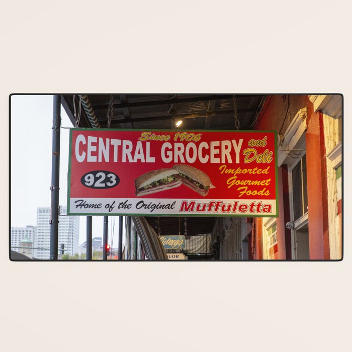 New Orleans Central Grocery x New Orleans French Quarter Photography Desk Mat Gallery Image 3