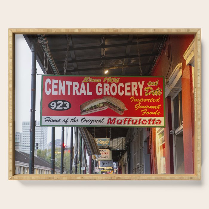 New Orleans Central Grocery x New Orleans French Quarter Photography Serving Tray Gallery Image 1