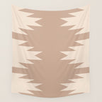 Geometric Southwestern Minimalism - Neutral Natural Beige Wall Tapestry Gallery Image 4