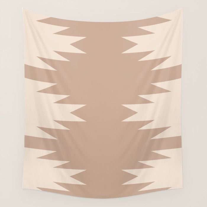 Geometric Southwestern Minimalism - Neutral Natural Beige Wall Tapestry Gallery Image 4