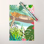 Colorful Jungle Cheetah Print Wrapping Paper Gallery Image 1