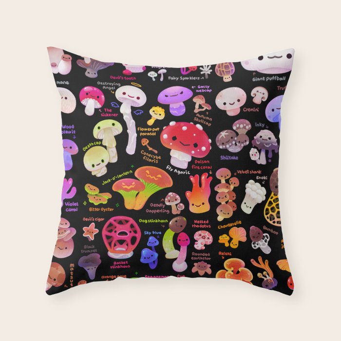 Mushroom - name Throw Pillow Gallery Image 6