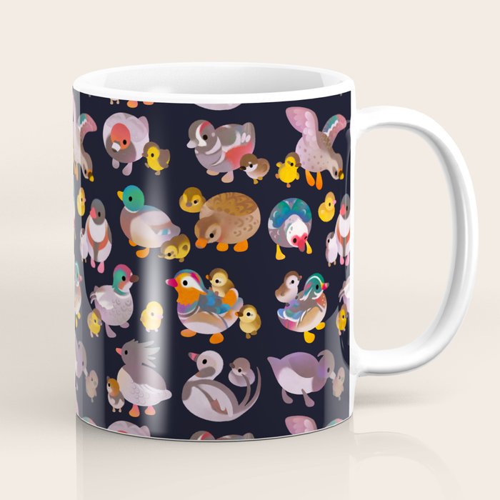 Duck and Duckling - dark Coffee Mug Gallery Image 1