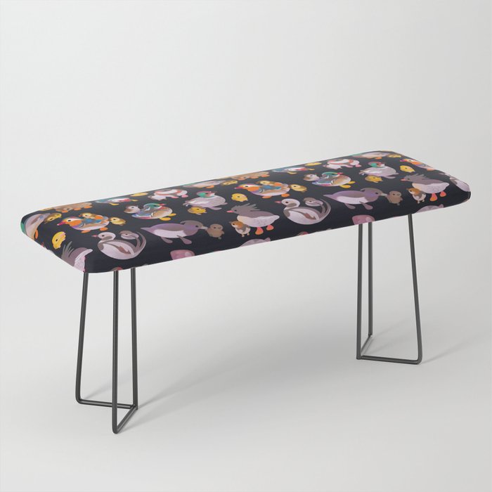 Duck and Duckling - dark Bench Gallery Image 1